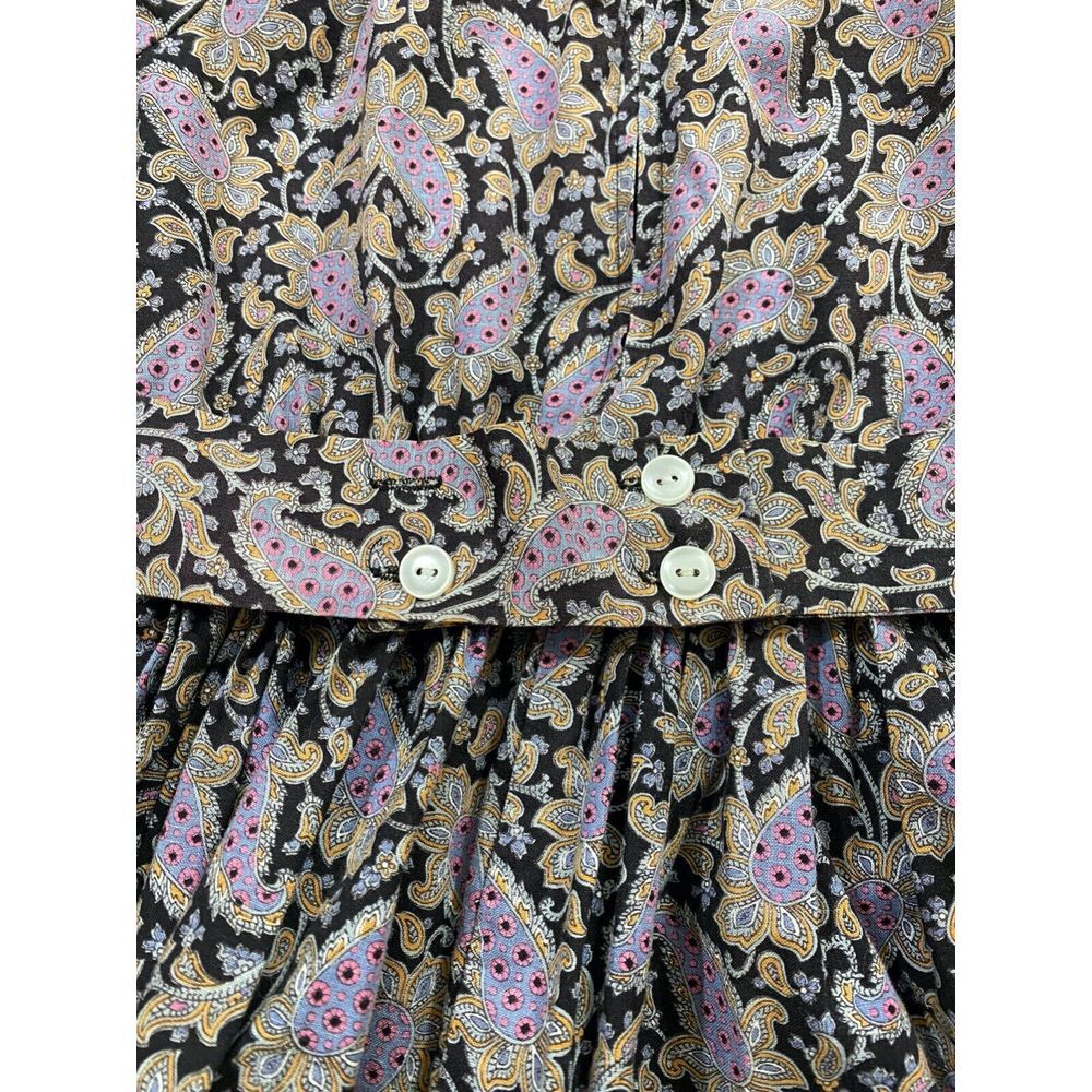 60s Bib Floral Prairie Peasant Western Lace Trim Kids Dress Size 6-9 Boho - Picture 7 of 8